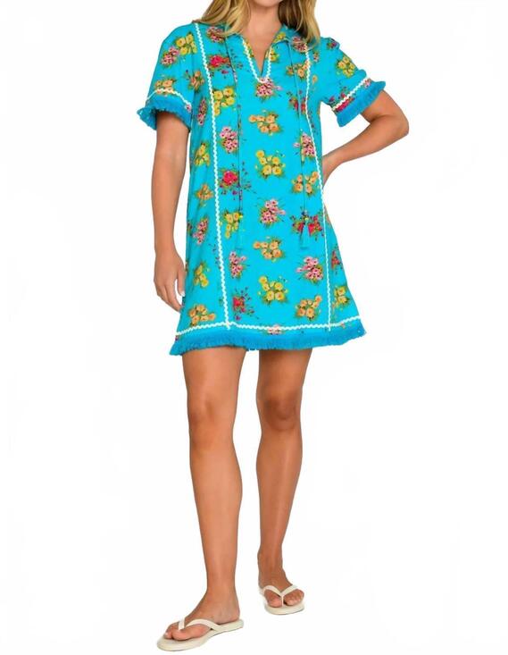 ELIZABETH JAMES THE LABEL Dresses & Skirts - NEW ELIZABETH JAMES THE LABEL romy beach mini dress in boquet toss aqua